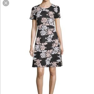 Worn 1x! Karl Lagerfeld floral black & pink dress